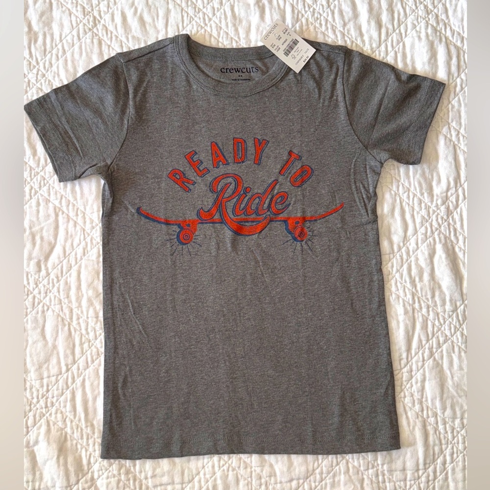 Boys Crewcuts Ready to Ride Skateboard Shirt Size Small (6-7)